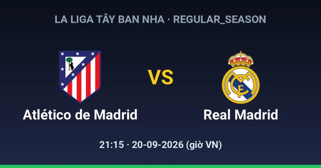 Club Atlético de Madrid vs Real Madrid CF